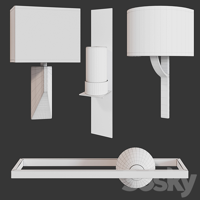 Holly Hunt set SCONCE 6 3DSMax File - thumbnail 2