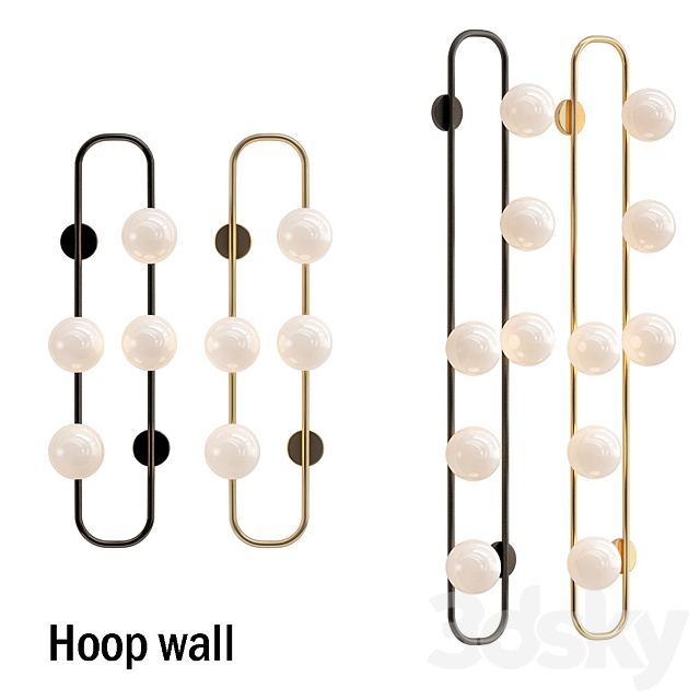 Hoop wall lamp 3ds Max - thumbnail 1