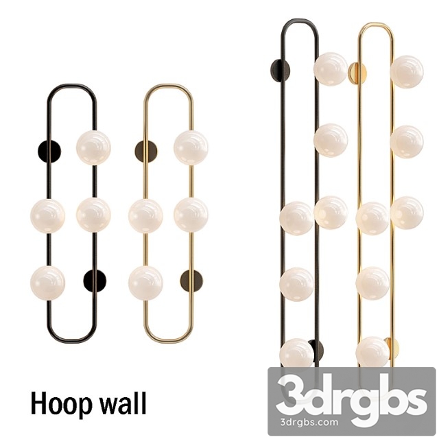 Hoop wall lamp 3dsmax Download - thumbnail 1