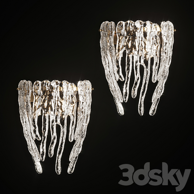 Ice sconce spring wall lampatron 3DSMax File - thumbnail 1