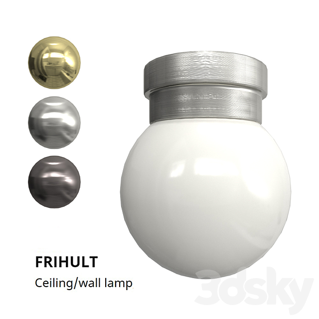 IKEA FRIHULT ceiling wall lamp 3DS Max Model - thumbnail 2