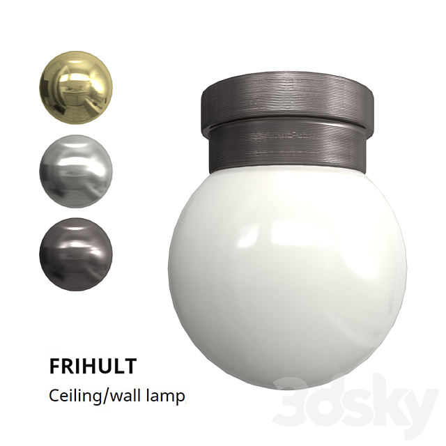 IKEA FRIHULT ceiling wall lamp 3DS Max Model - thumbnail 3