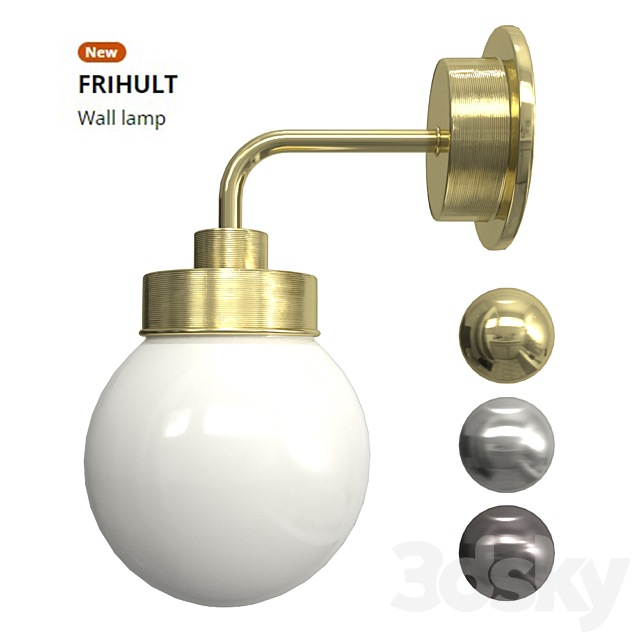 IKEA FRIHULT wall lamp 3ds Max - thumbnail 1