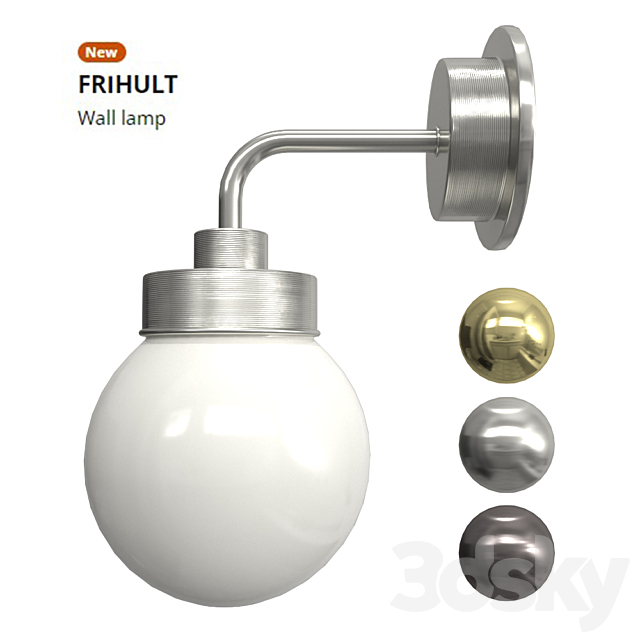 IKEA FRIHULT wall lamp 3ds Max - thumbnail 2