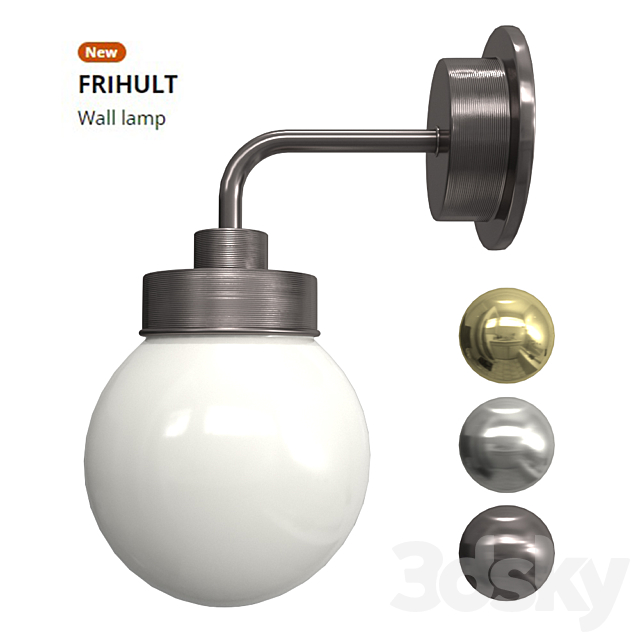 IKEA FRIHULT wall lamp 3ds Max - thumbnail 3