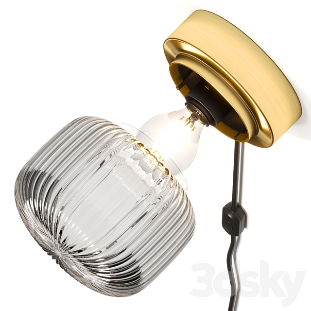 Ikea Solklint Wall Lamp 3DS Max Model - thumbnail 2