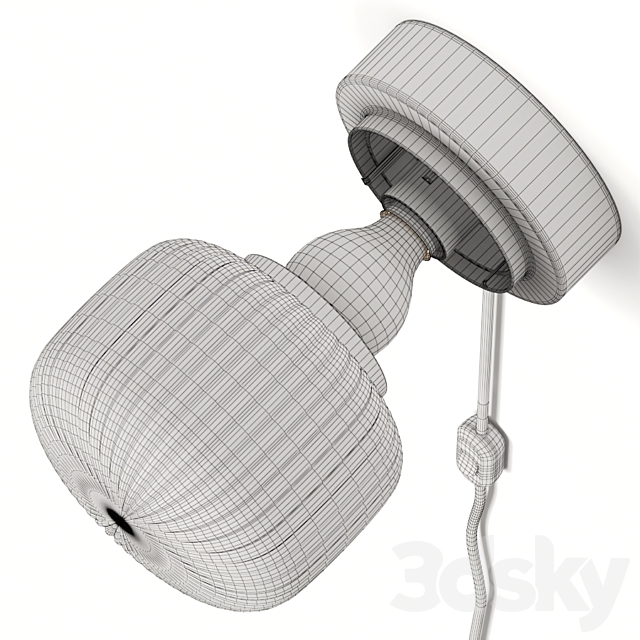 Ikea Solklint Wall Lamp 3DS Max Model - thumbnail 3