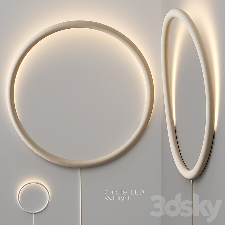 IKEA – VARMBLIXT Circle LED Wall light 3DS Max Model - thumbnail 1