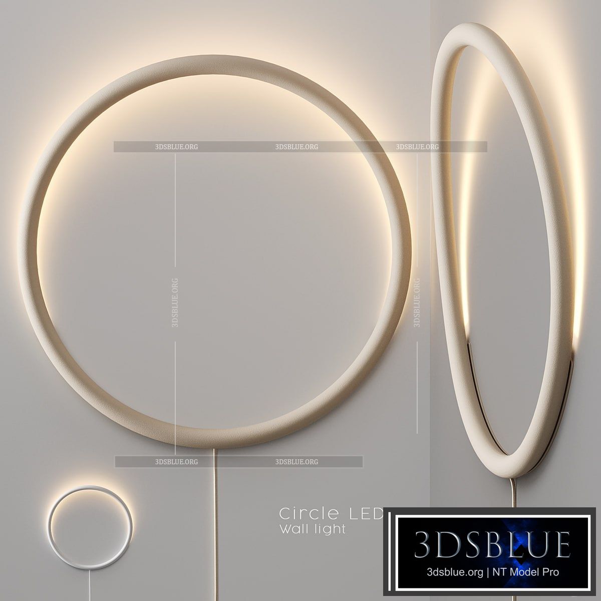 IKEA – VARMBLIXT Circle LED Wall light 3DS Max - thumbnail 3