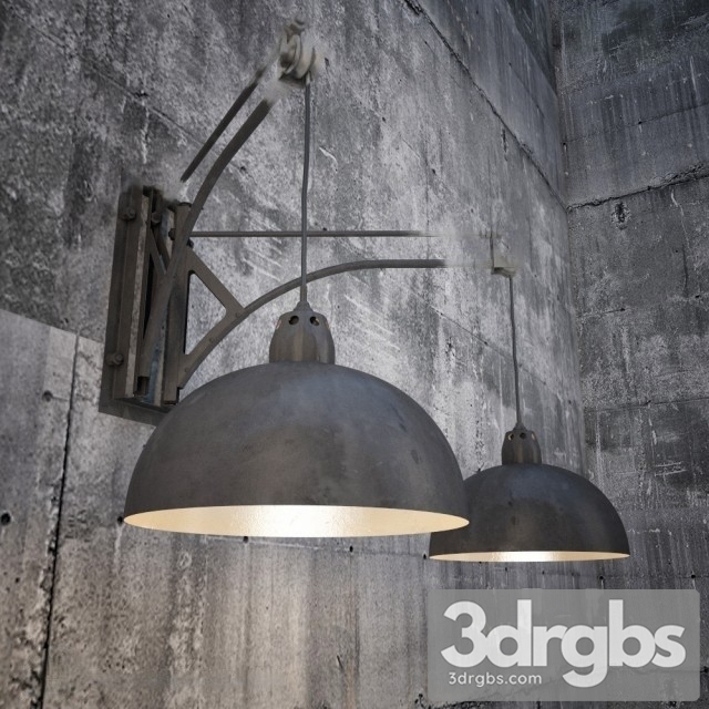 Industrial Wall Light 13 3dsmax Download - thumbnail 1