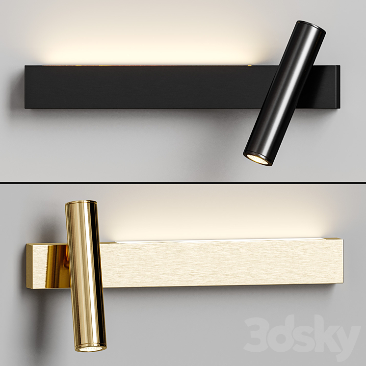 JENIUS Wall Lamp 3DS Max Model - thumbnail 2