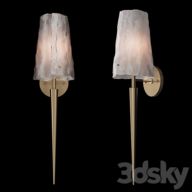 John Richard Coffee Bronze Torch Sconce 3DSMax File - thumbnail 1