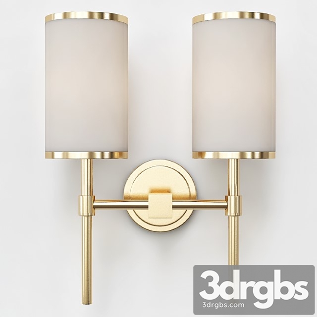 John richard modern brass wall sconce 3dsmax Download - thumbnail 1