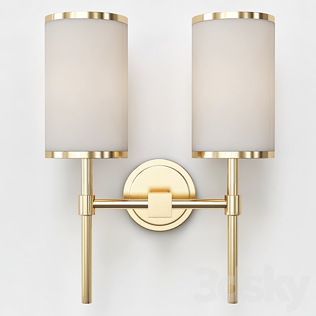 John Richard Modern Brass Wall Sconce 3DSMax File - thumbnail 1