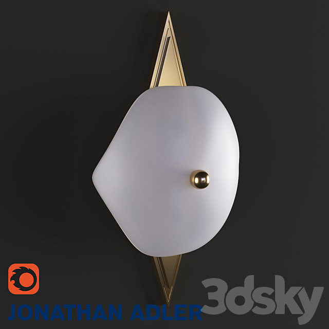 JONATHAN ADLER – Vienna sconce 3ds Max - thumbnail 2