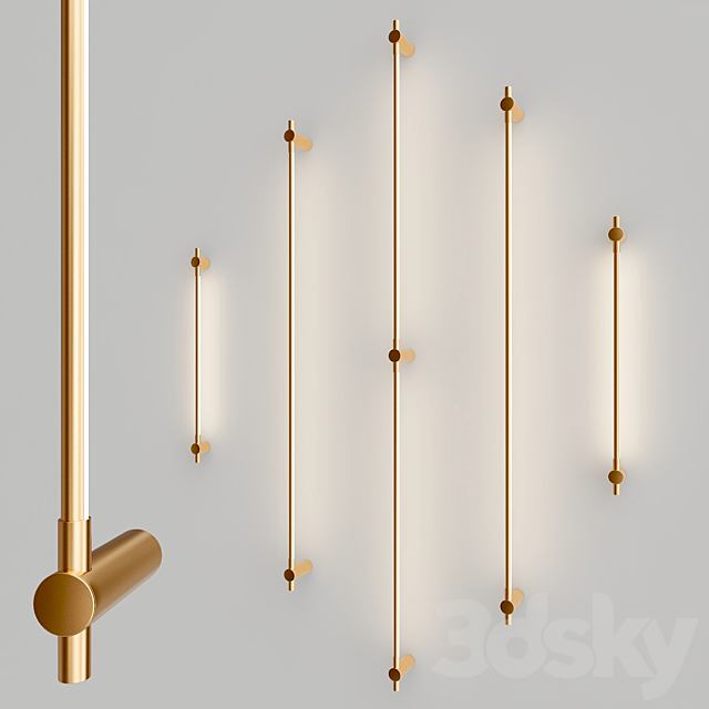 Juniper Thin Single & Double Wall Lamps 3DS Max Model - thumbnail 2