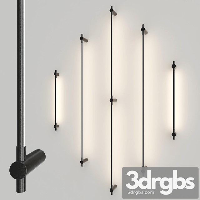 Juniper Thin Single Double Wall Lamps 3dsmax Download - thumbnail 1