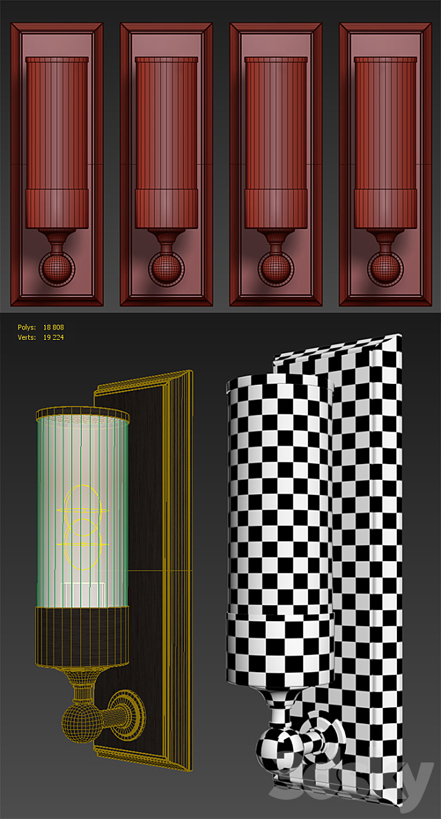 Keller sconce 3DSMax File - thumbnail 3