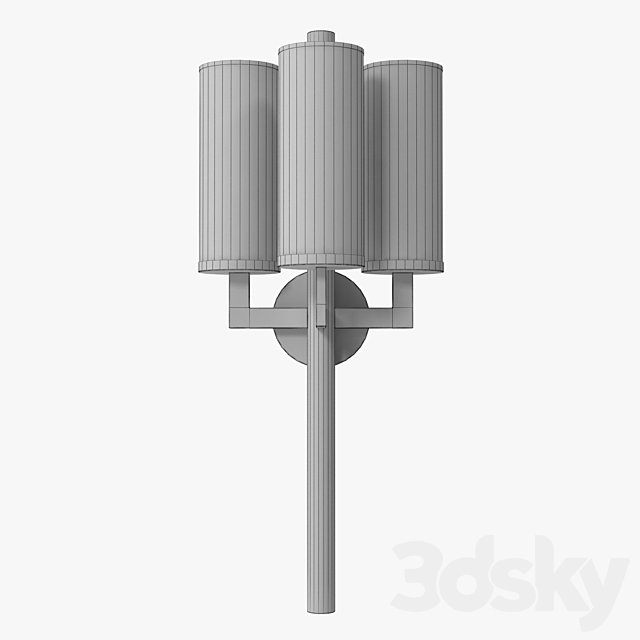 Kelly Wearstler – Liaison triple sconce 3DS Max Model - thumbnail 3