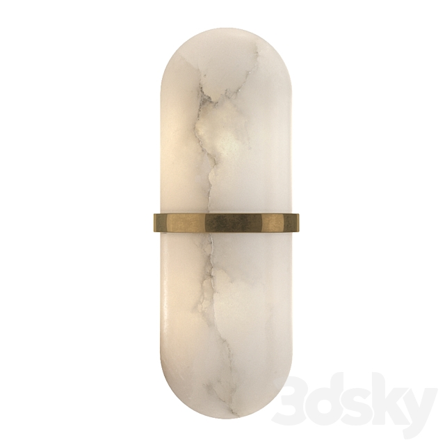 Kelly Wearstler Melange LED 4inch Antique-Burnished Brass Sconce Wall Light 3ds Max - thumbnail 1