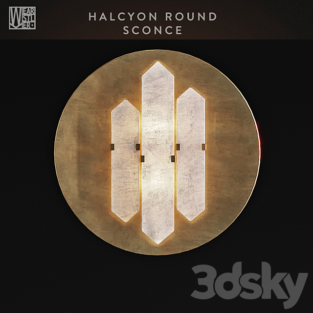 Kelly Wearstler_HALCYON ROUND SCONCE 3ds Max - thumbnail 1