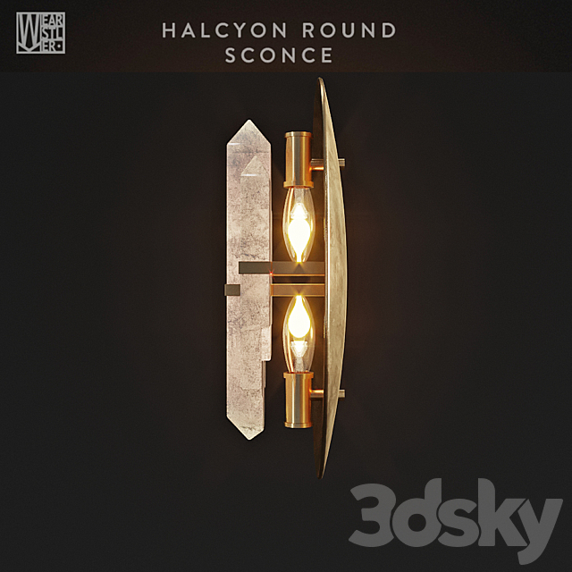 Kelly Wearstler_HALCYON ROUND SCONCE 3ds Max - thumbnail 2