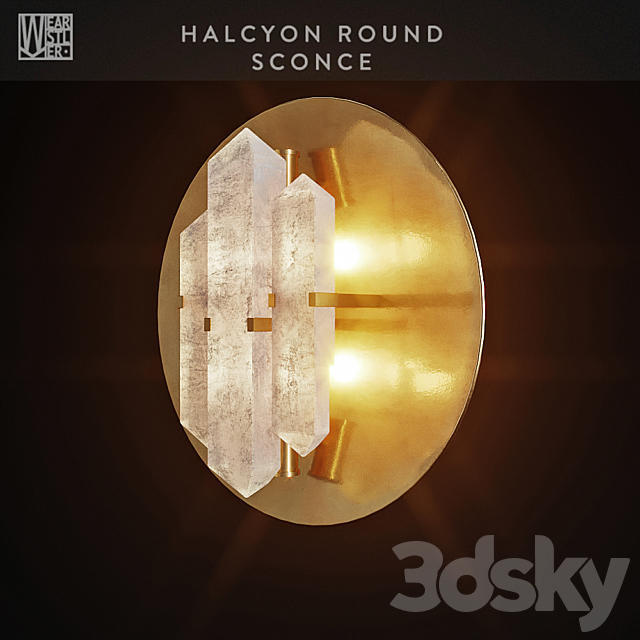 Kelly Wearstler_HALCYON ROUND SCONCE 3ds Max - thumbnail 3