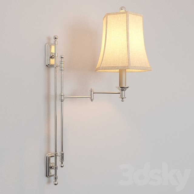 KERRY SWING ARM WALL LAMP IN POLISHED SILVER 3DSMax File - thumbnail 1