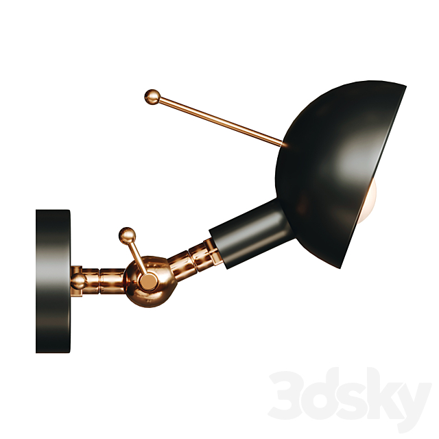 Kettle wall light 3DS Max Model - thumbnail 2