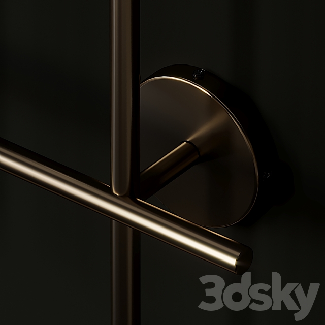 Kitami wall Sconce by GINEICO Lighting 3DS Max Model - thumbnail 2