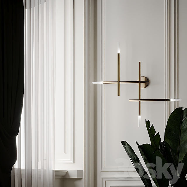 Kitami wall Sconce by GINEICO Lighting 3DS Max Model - thumbnail 4