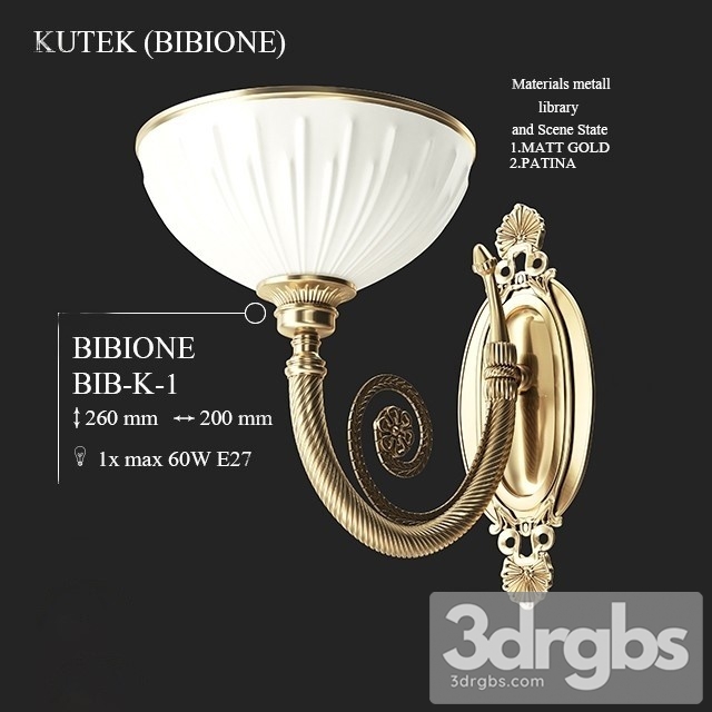 Kutek Bibione Wall Light 3dsmax Download - thumbnail 1