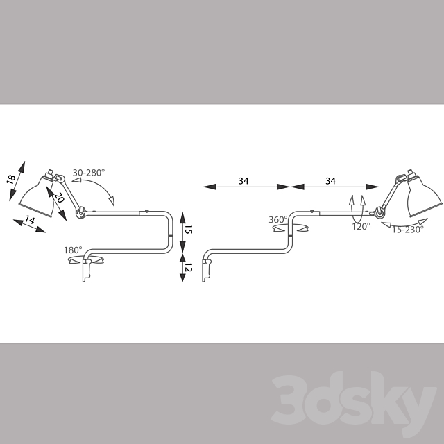 La LAMPE GRAS N ° 303 BL-SAT 3DSMax File - thumbnail 3