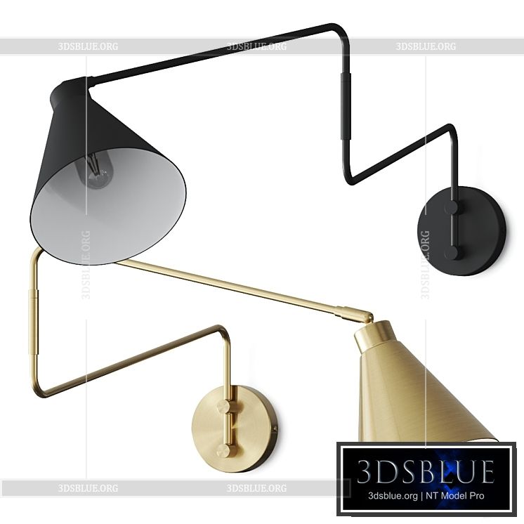 La Redoute Hiba Articulated Metal Wall Lamp 3DS Max - thumbnail 3