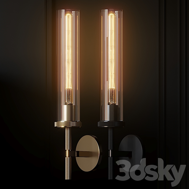 Lambeth Knurled Grand Wall Sconce 3ds Max - thumbnail 2