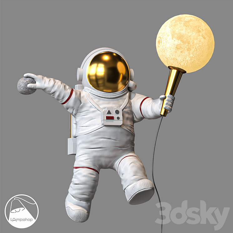 LampsShop.com B4327 Sconce Astronaut 3DS Max - thumbnail 1