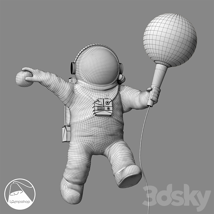 LampsShop.com B4327 Sconce Astronaut 3DS Max - thumbnail 2