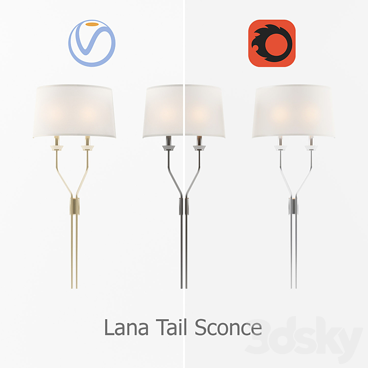 Lana Tail Sconce Circa ligting 3DS Max - thumbnail 1