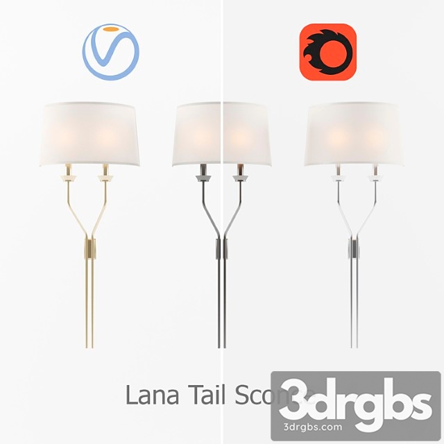 Lana Tail Sconce Circa Ligting 3dsmax Download - thumbnail 1