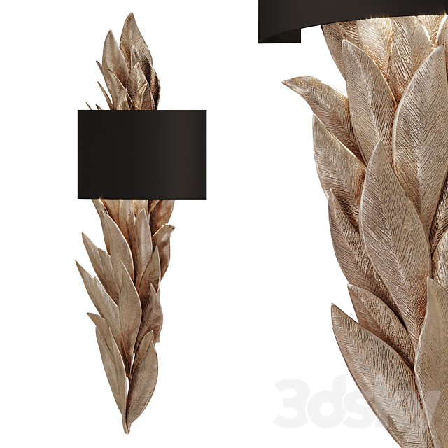 Leaf shaped wall lamp EVO S 3DSMax File - thumbnail 3