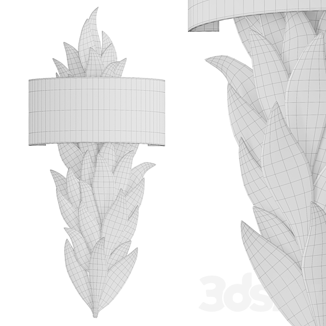 Leaf shaped wall lamp EVO S 3DSMax File - thumbnail 5