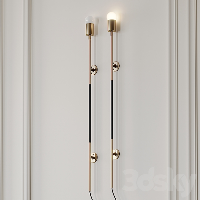 Leather Wrapped Linear Wall Sconce by Katy Skelton 3ds Max - thumbnail 1