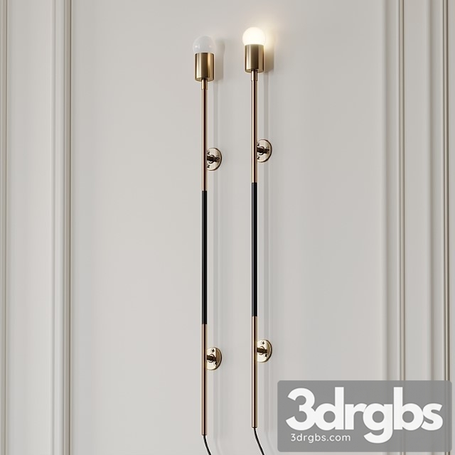 Leather Wrapped Linear Wall Sconce By Katy Skelton 3dsmax Download - thumbnail 1