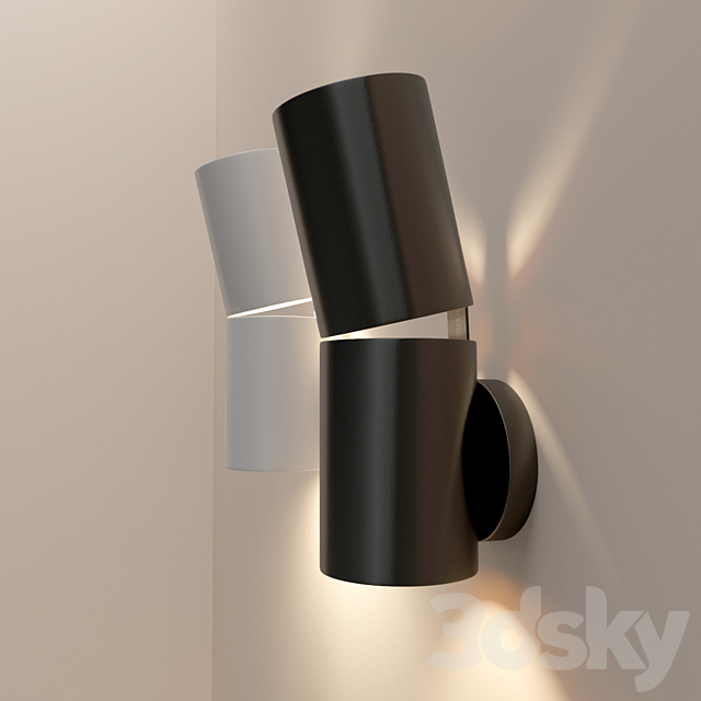 LED lighting sconces NODE 3DS Max Model - thumbnail 2