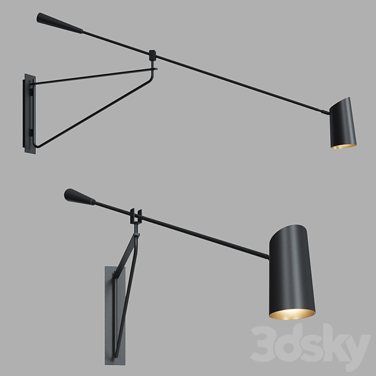 Lightology STYLUS SWING ARM WALL SCONCE By Modern Forms 3DS Max - thumbnail 1