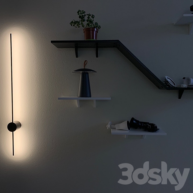 Linear sconce with reflected light Novosvet KEMMA WALL 3DS Max Model - thumbnail 2