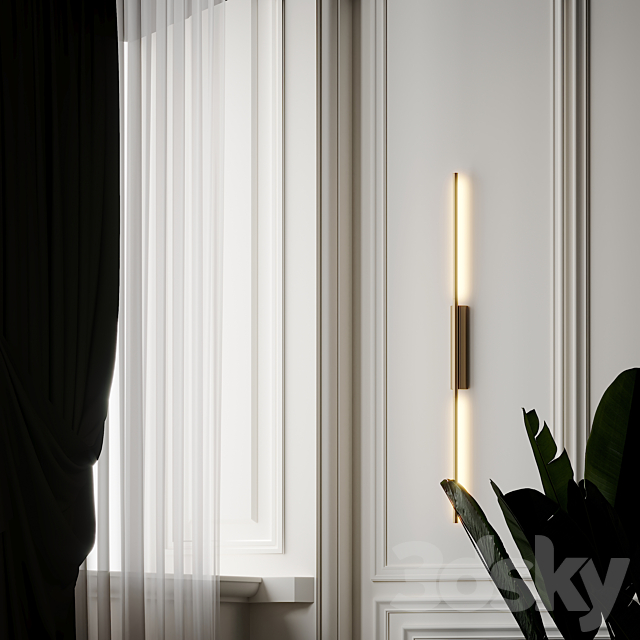 LINK Double Reading Wall Lamp 3DSMax File - thumbnail 4