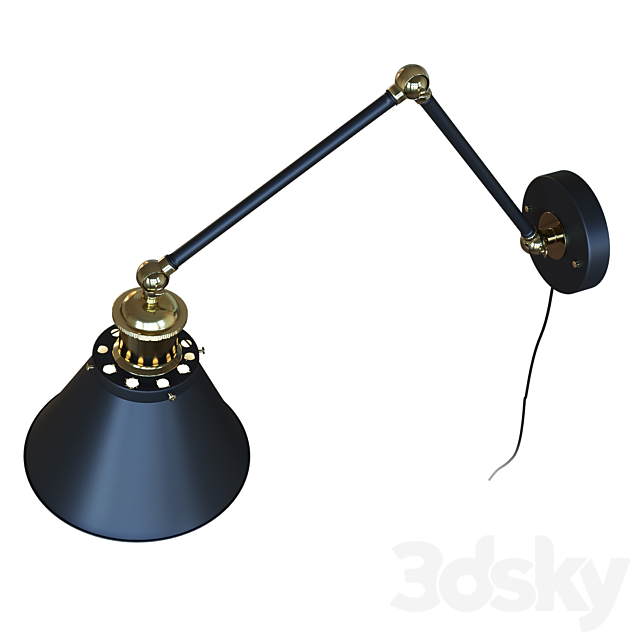 LNC swing arm wall lamp plug-in sconces 3DSMax File - thumbnail 2