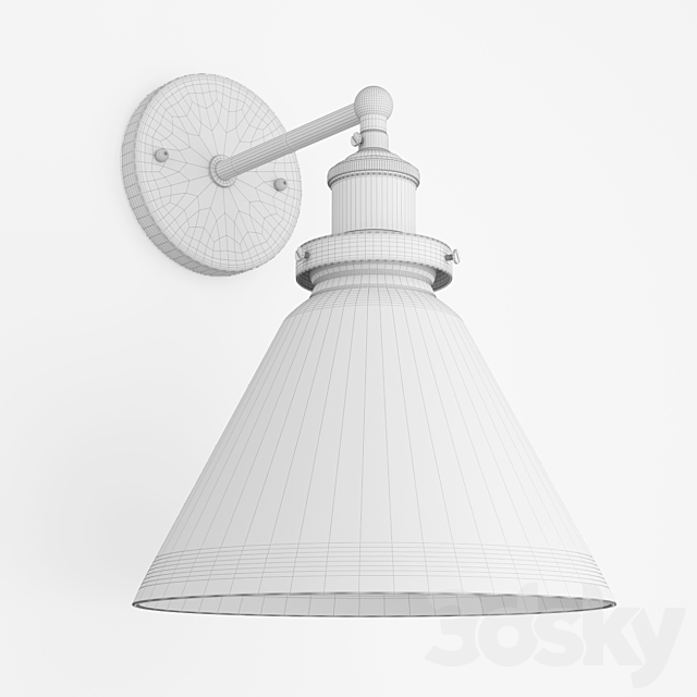 LOFT CLEAR GLASS Cone 3DS Max Model - thumbnail 2