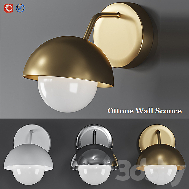 Loft-Concept Ottone Wall Sconce 3ds Max - thumbnail 1